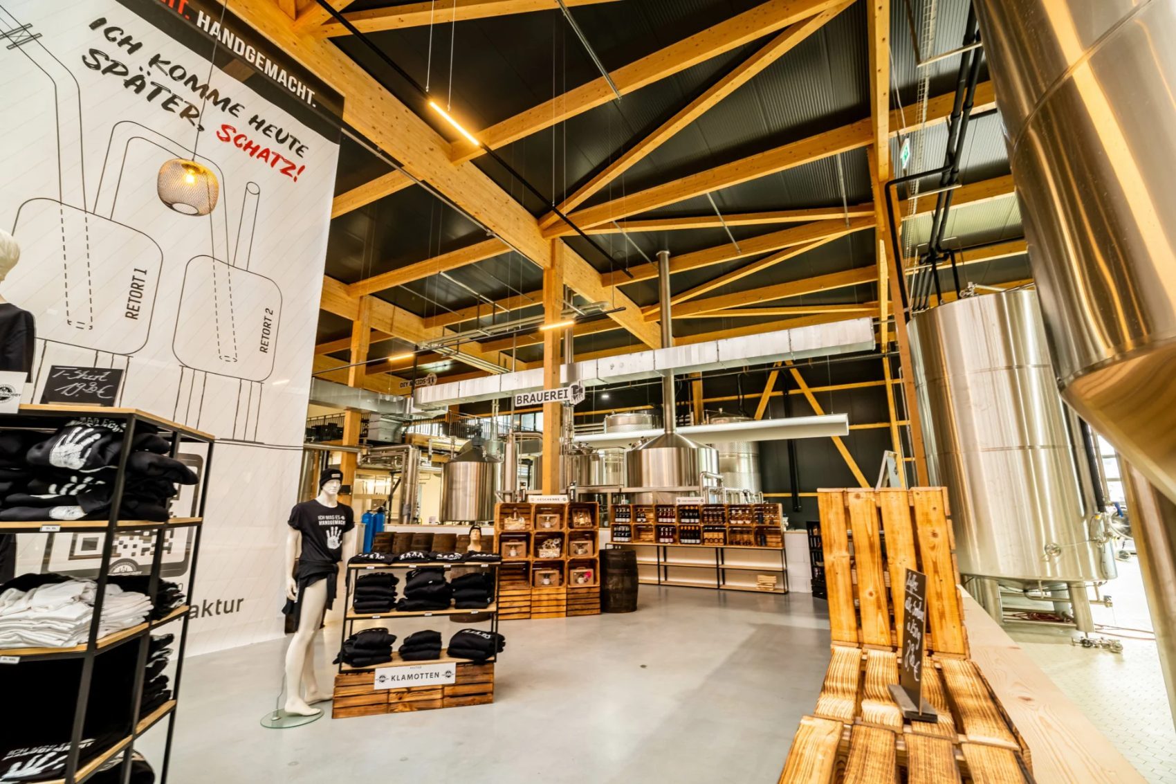 Timber taproom interior